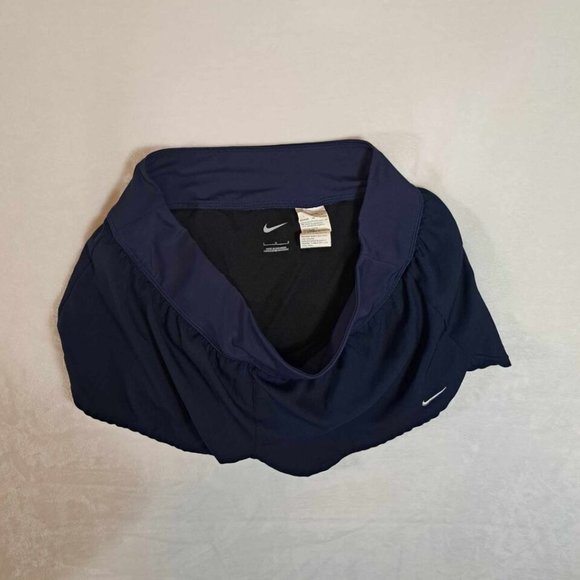 Nike Womens Navy Blue Dri-Fit Pull On Tennis Mini Short Sz L Stretch - Picture 5 of 12